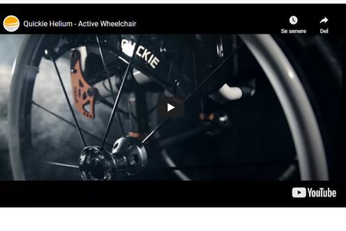Quickie Helium, the ultimate lightweight active wheelchair.